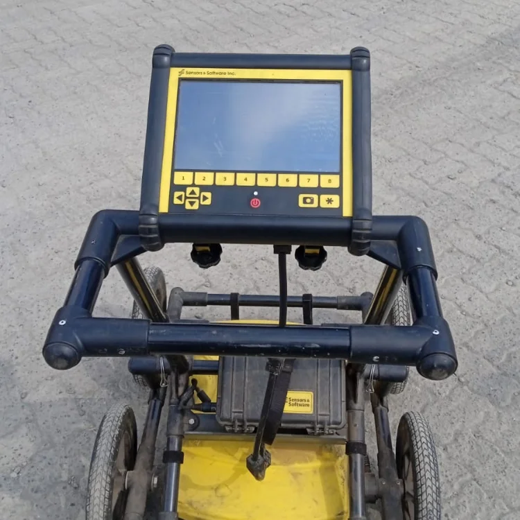 Terrascan ground penetrating radar unit used for underground utility detection and subsurface scanning before excavation.